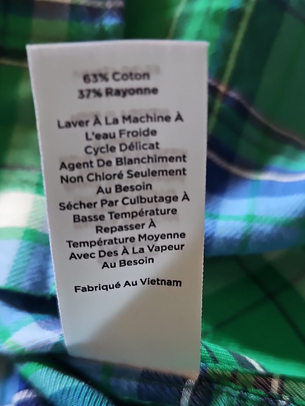 Talbot's Green Blue Plaid Long Sleeve Button Front Blouse Women's Size Medium - Picture 11 of 11